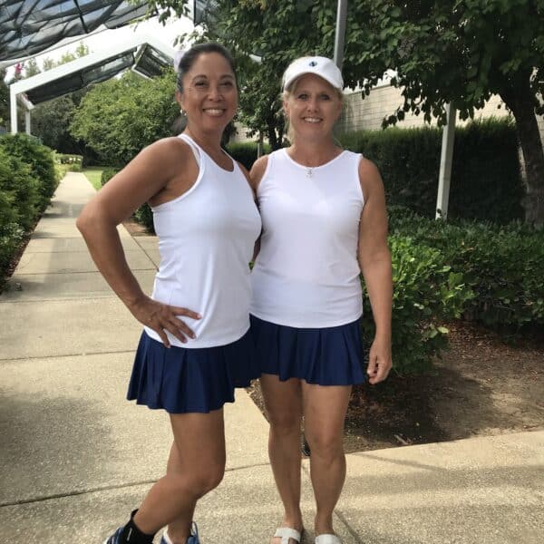 616514m pleated skirt blue mesh