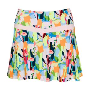 Long Tennis Skirt Breeze Brush Me A Bloom Print
