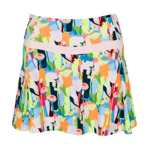 Long Tennis Skirt Breeze Brush Me A Bloom Print