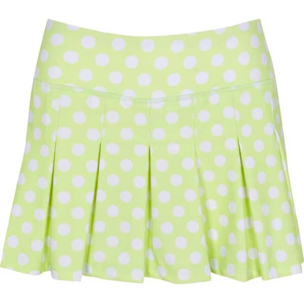 Groove Pleated Skirt Sherbert Green White Dot