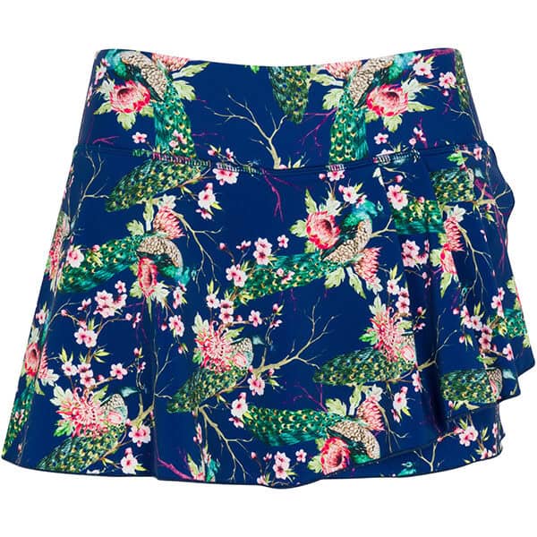 1411824 wrap flair skirt with pleats flower garden