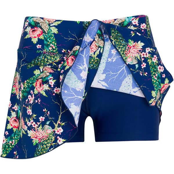 1411824 wrap flair skirt with pleats flower garden