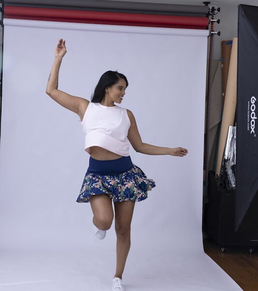 flounce garden ruffle skirt