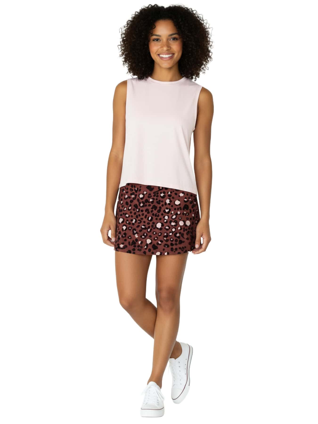 play high waist skirt leopard print